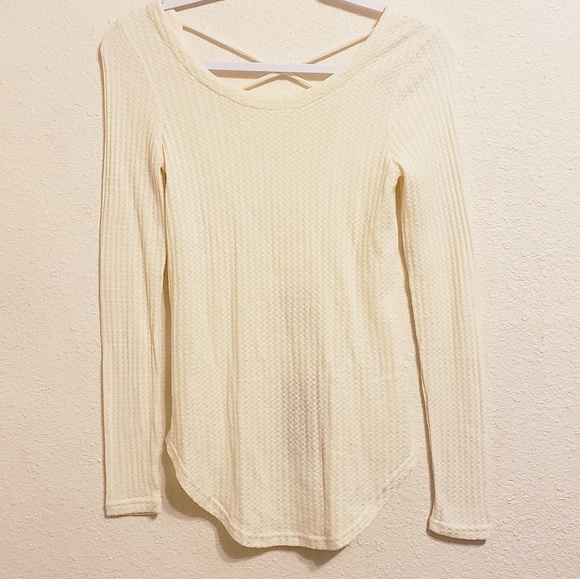 Chaser Thermal L/S Strappy Back Shirttail Tee - Picture 5 of 8
